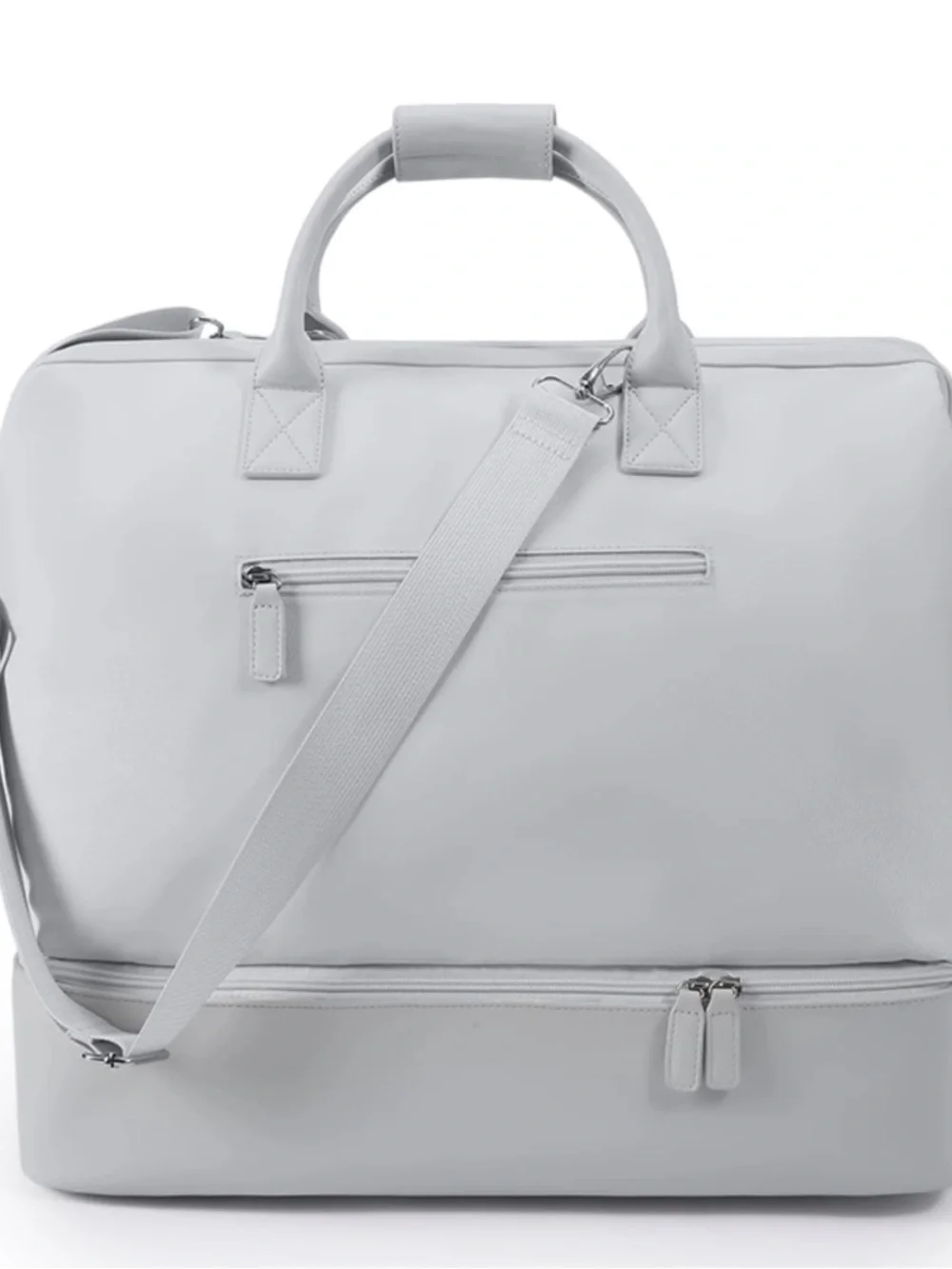 New NOBL Travel Weekender Bag Large Carry-On Duffel, Silver